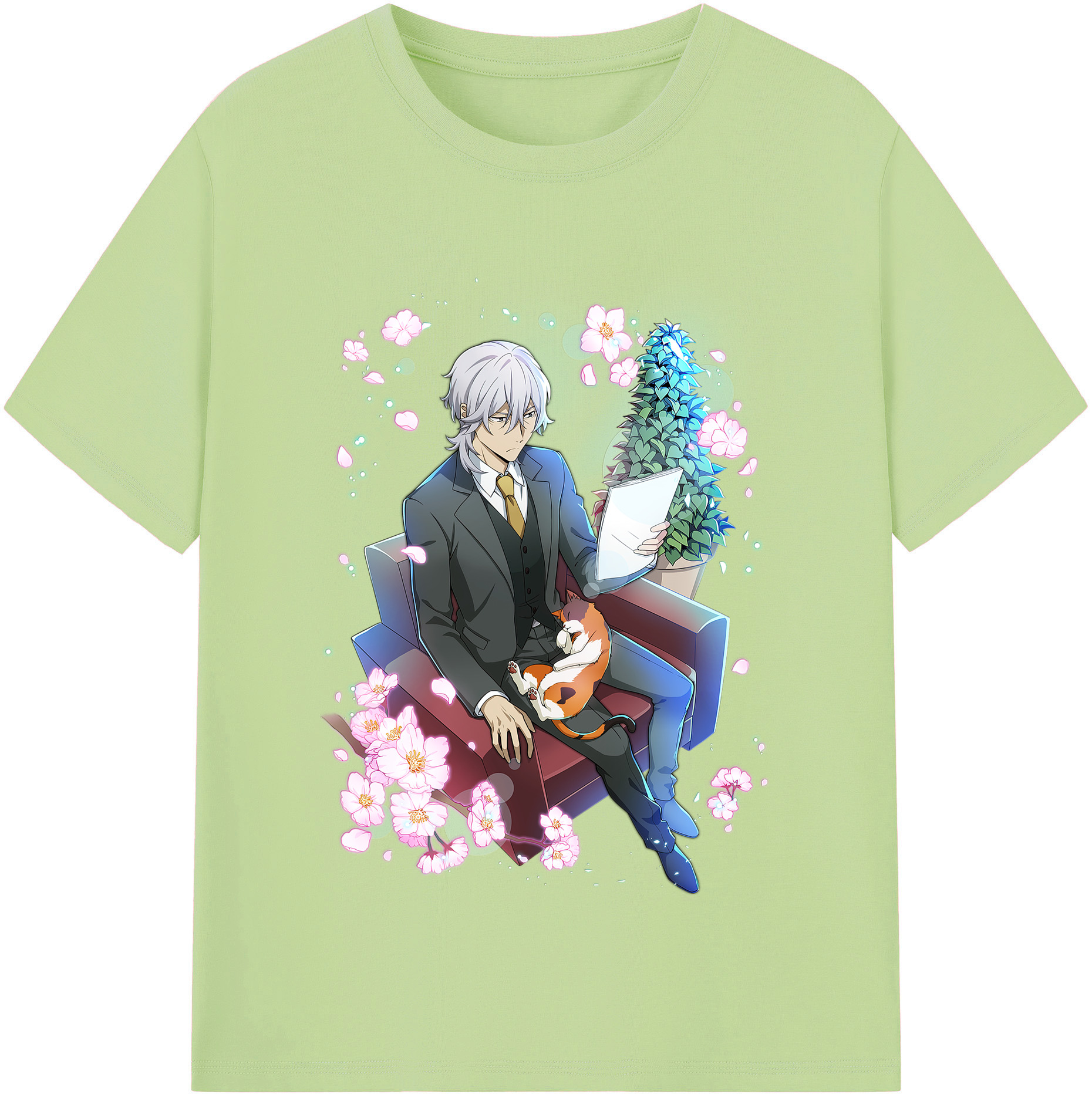 （画像用） 文豪ストレイドッグス Bungo Stray Dogs 綿100％半袖Tシャツ（フロントプリント）